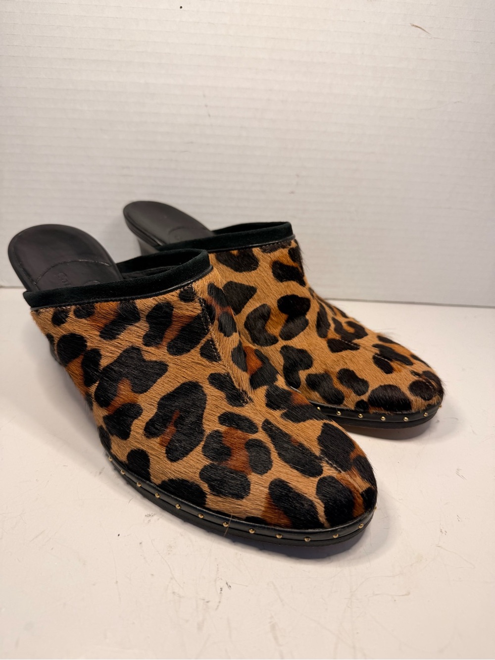 Cole Haan Women's Leopard Print Calf Hair Leather Clog
Size 8.5